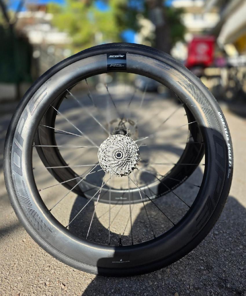 Scope R5A carbon wielset 57mm, Fietsen en Brommers, Fietsonderdelen, Ophalen, Zo goed als nieuw, Racefiets, Wiel