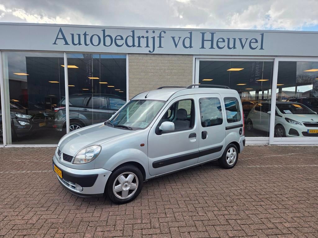 Renault Kangoo 1.6-16V rolstoel auto * mindervalide aangepas, Auto's, Stof, Gebruikt, Zwart, 4 stoelen