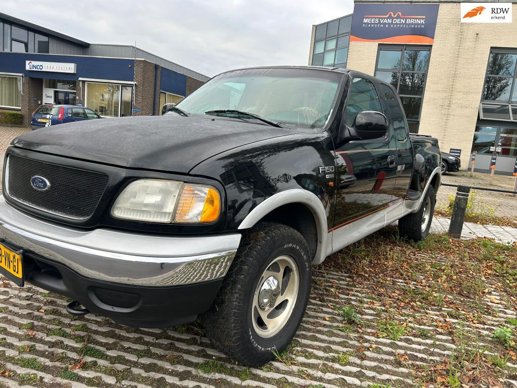 Ford F150 FISO LARIAT SUPER CAB. LPG Bj.2000 met APK tot 20-, 450 kg, Gebruikt, F-150, Zwart
