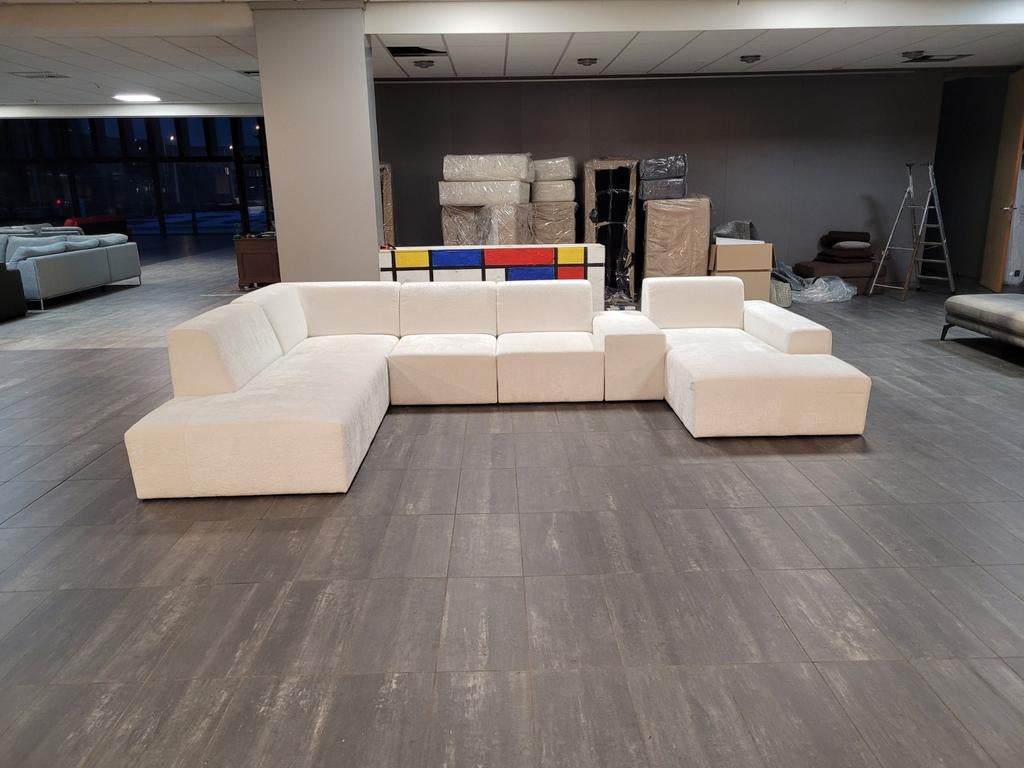 ❇️ OUTLET creme witte U-bank 270x400x190 | GRATIS LEVERING, Huis en Inrichting, Banken | Bankstellen, Hoekbank, Ophalen of Verzenden