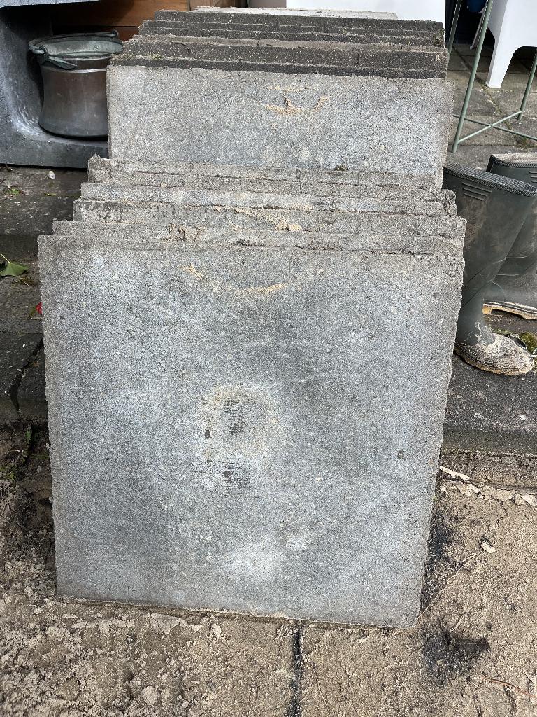 terrastegels 60 x 60 cm, Ophalen, Gebruikt, 10 m² of meer, Beton