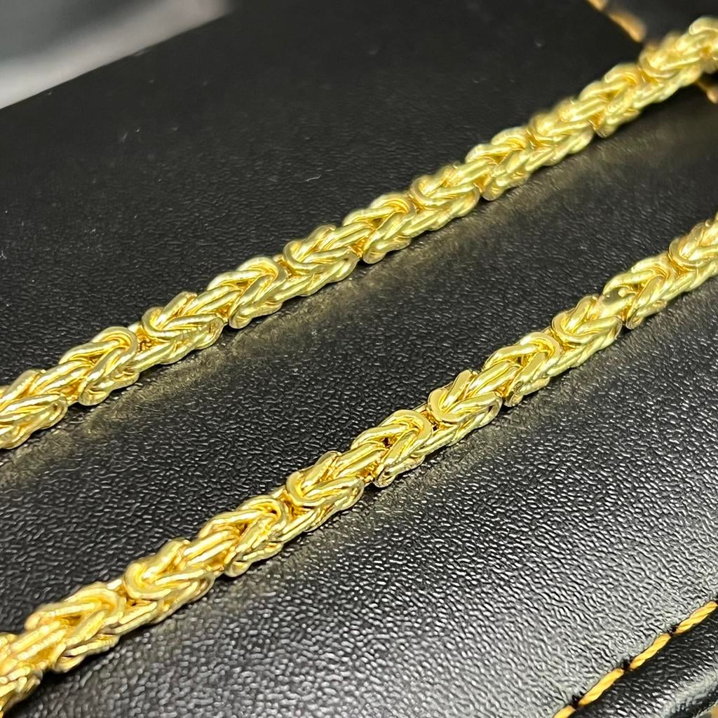 14l gouden koningsketting prachtig schakel italy, Ophalen of Verzenden, Nieuw, Goud