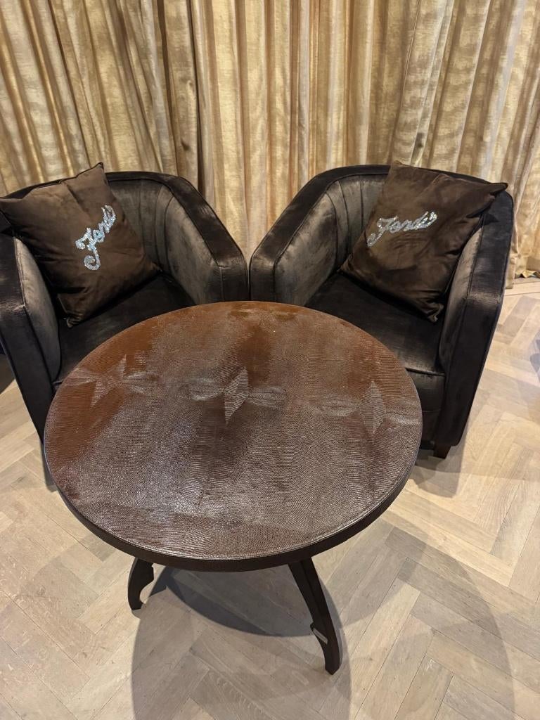 FENDI CASA COFFEE/COCKTAIL TABLE, Huis en Inrichting, Tafels | Sidetables, Ophalen, Overige materialen, 50 tot 100 cm, Rond