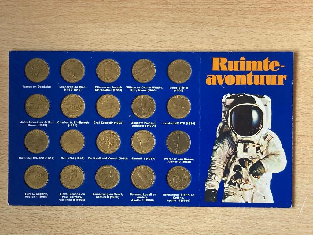 Penningen Shell Ruimtevaart, Postzegels en Munten, Penningen en Medailles, Ophalen of Verzenden, Overige materialen, Nederland