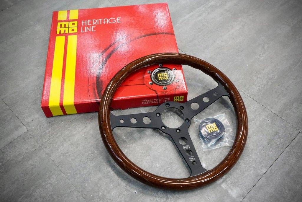 Momo Indy heritage stuur sportstuur 350mm hout zwart, Ophalen of Verzenden