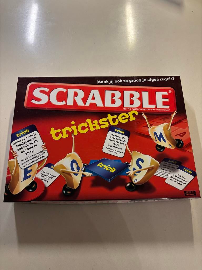 Mattel Scrabble Trickster bordspel 2-4 spelers als nieuw!, Een of twee spelers, Ophalen of Verzenden, Zo goed als nieuw