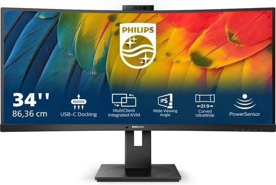 Philips 34B1U5600CH/00 - 34 inch WQHD VA Monitor, Computers en Software, Monitoren, Apex Electronics, Ophalen of Verzenden, Zo goed als nieuw