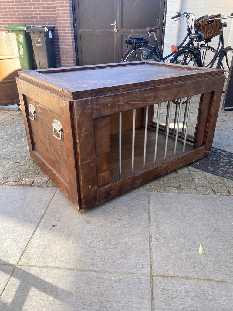 Houten hondenhok., Ophalen, 65 tot 100 cm, Hondenhok, 110 cm of meer