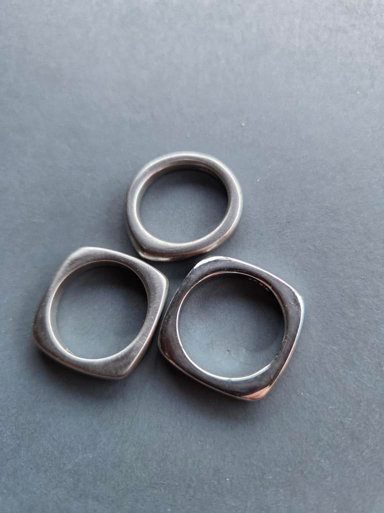 oude breil ringen set, Zo goed als nieuw, 17 tot 18, Dame of Heer, Zilver