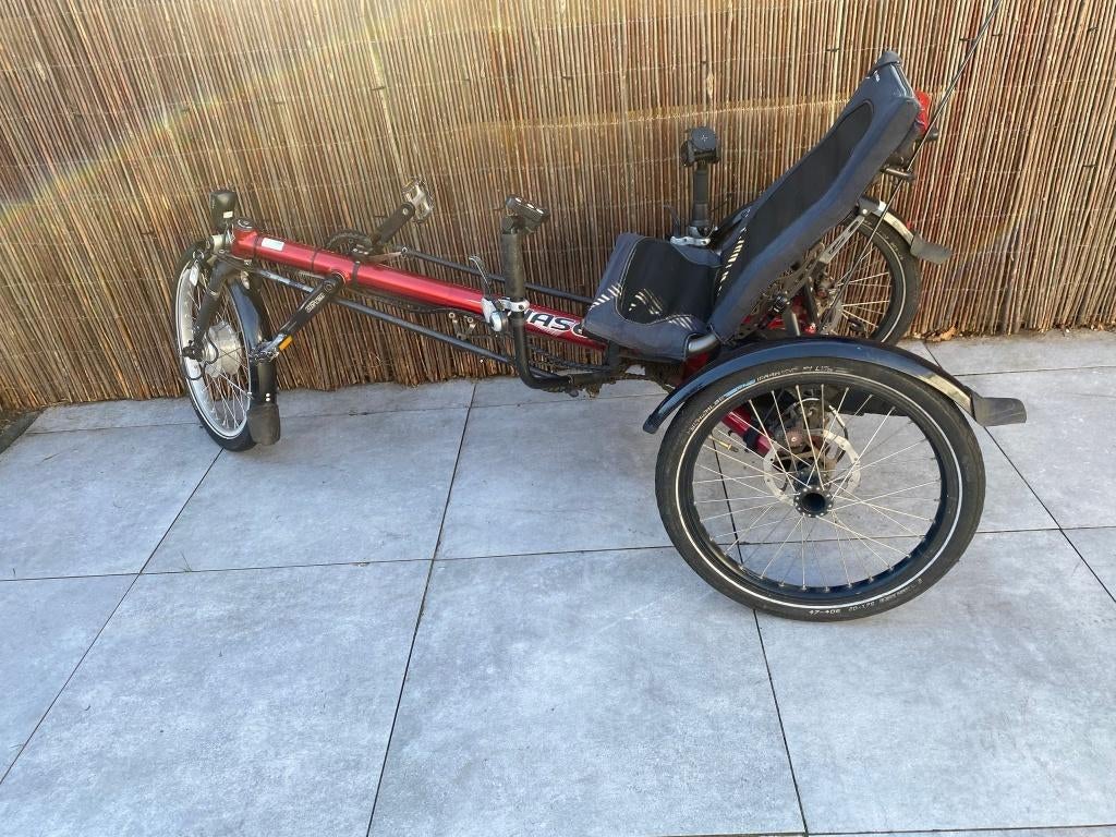 Electrische Driewielfiets Ligfiets: Hase Kettwiesel te koop, Ophalen of Verzenden, Gebruikt