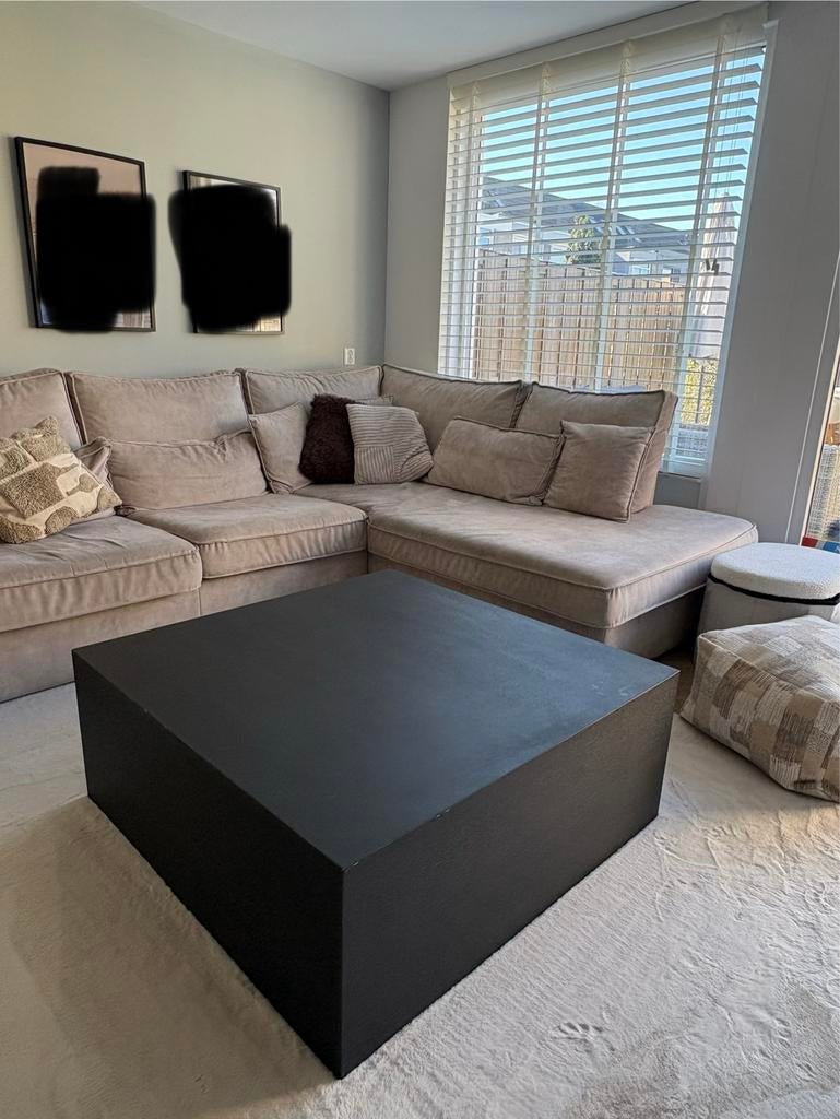 Mooie salontafel Noah van Zitmaxx – zwart – 100x100x40 cm, Huis en Inrichting, Ophalen, Gebruikt, 100 tot 150 cm, Vierkant