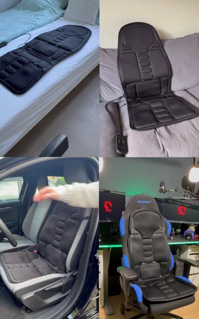 Rug Massagekussen met warmtefunctie auto thuis kantoor etc., Ophalen of Verzenden, Gebruikt, Massagestoel of Kussen