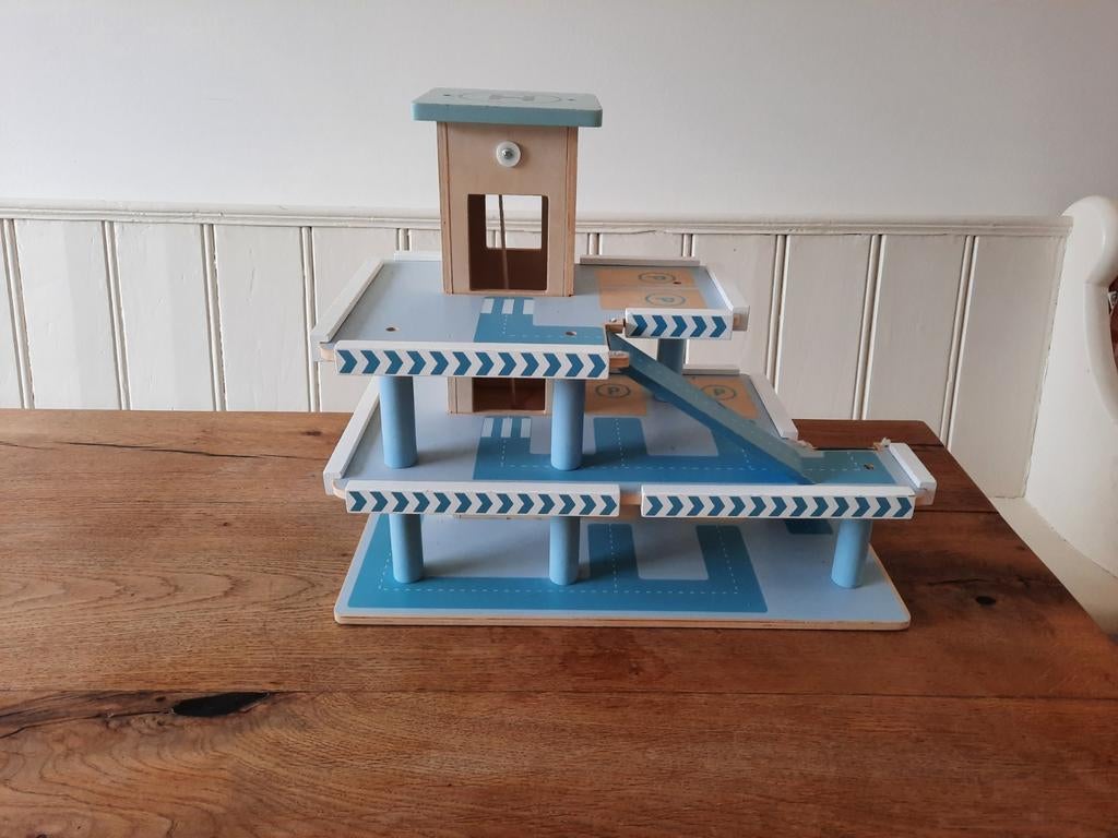 Houten speelgarage Little Dutch, Ophalen of Verzenden, Gebruikt