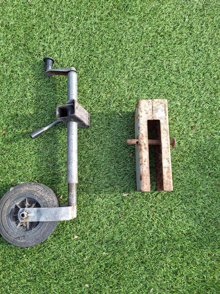 Steunwiel voor aanhangwagen., Ophalen of Verzenden, Gebruikt