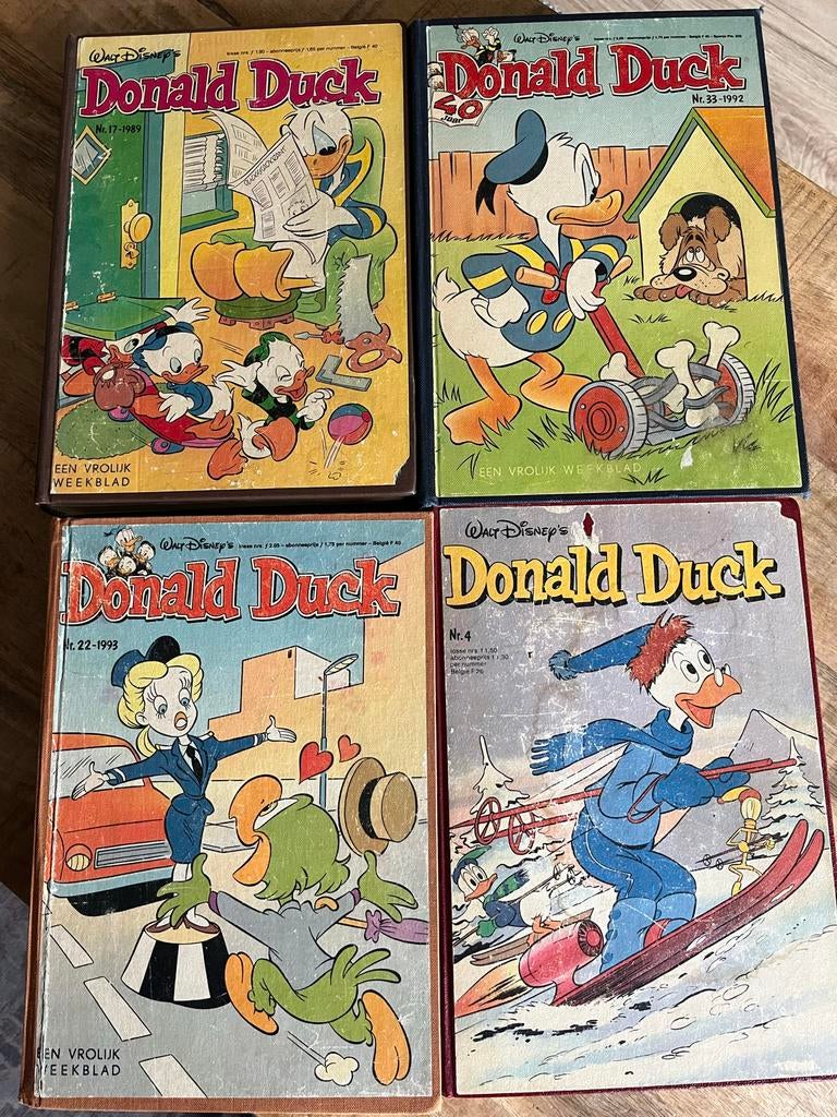 Donald Duck ingebonden 4x - Jaren '80 en '90, Boeken, Stripboeken, Meerdere stripboeken, Ophalen, Gelezen