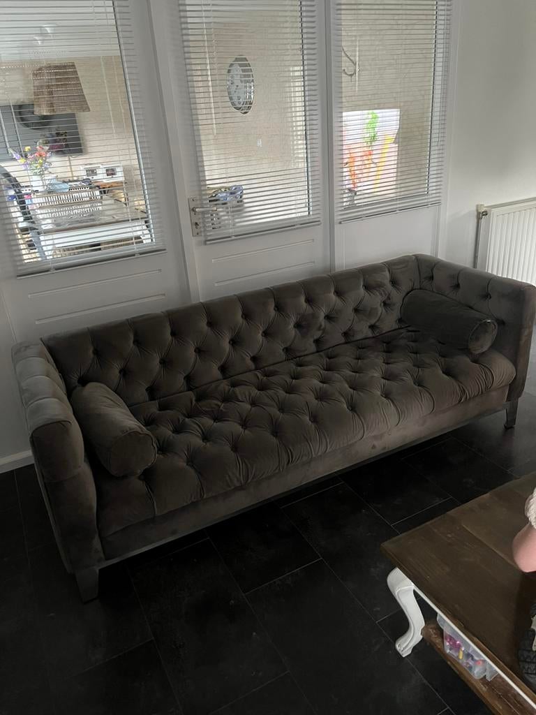 Riviera maison bank verlours 2’5 persoons, Huis en Inrichting, Ophalen of Verzenden, Zo goed als nieuw, 75 tot 100 cm