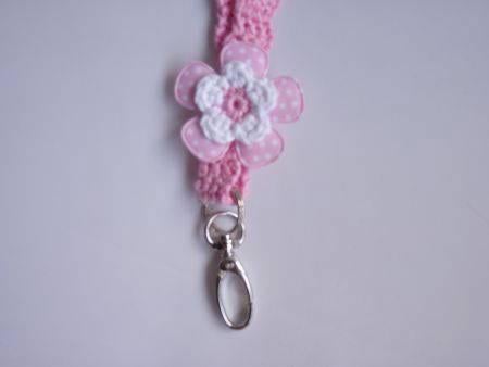 Gehaakt keycord polkadot (lichtroze), Ophalen of Verzenden, Nieuw