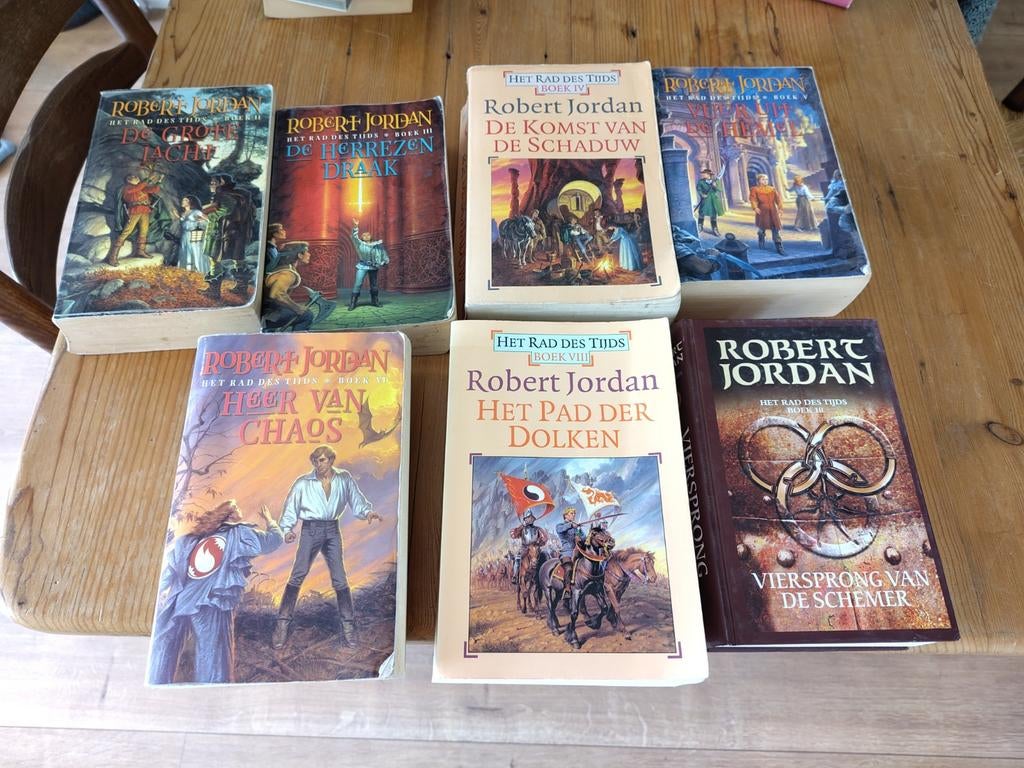 Het Rad des Tijds - Robert Jordan (7 boeken), Boeken, Ophalen of Verzenden, Gelezen, Robert Jordan