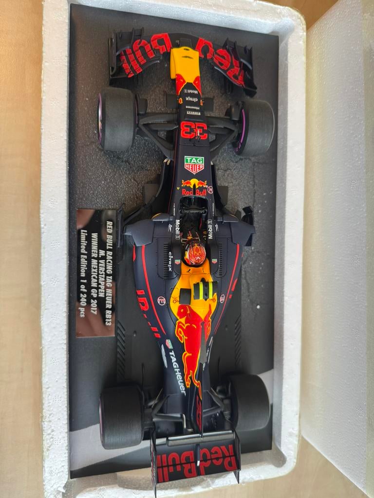 Max verstappen minichamps 1:18, Verzamelen, Ophalen of Verzenden, Zo goed als nieuw, Formule 1