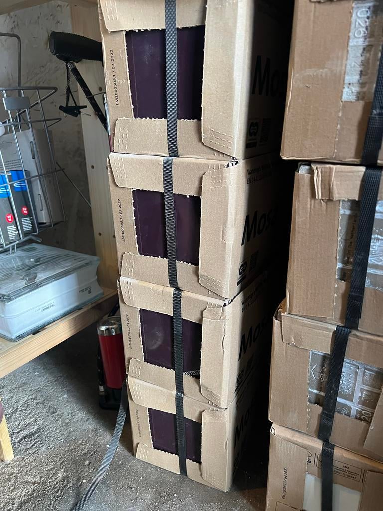 Mosa Eggplant 15x15 wandtegels, set 4 dozen x44 stuks (4m), Ophalen, Nieuw, Minder dan 20 cm, Minder dan 5 m²