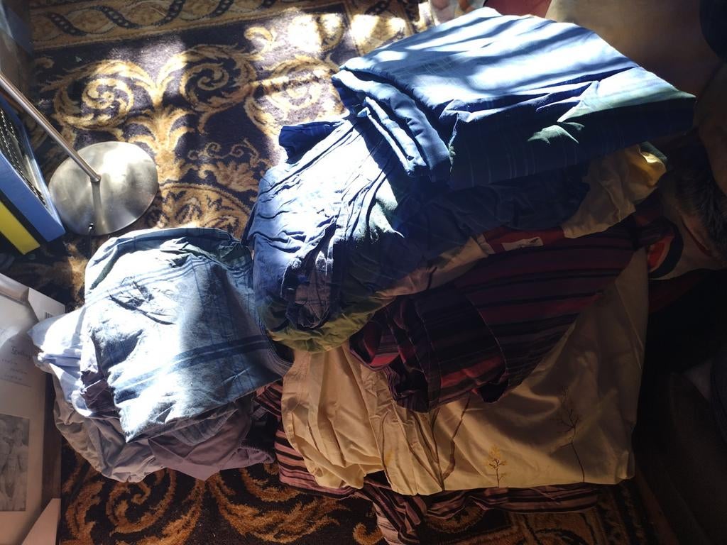 8x dekbedovertrek 200/200, Ophalen, Gebruikt, Blauw, Dekbedovertrek