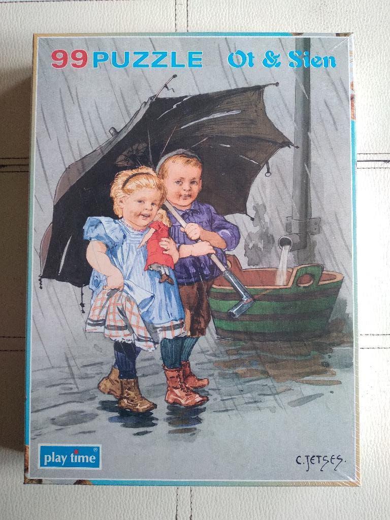 NIEUW Puzzel "Ot & Sien onder moeders paraplu" 99 stukjes, Ophalen of Verzenden, Meer dan 50 stukjes, Nieuw, 6 jaar of ouder