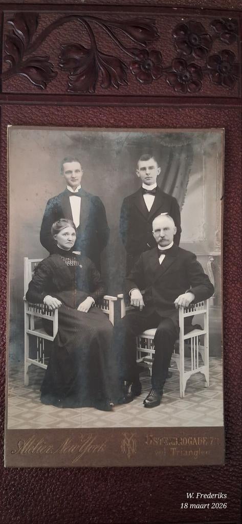 Grote maat CDV Victoriaanse portretfoto gezin, Ophalen, Voor 1940, Gebruikt, Foto