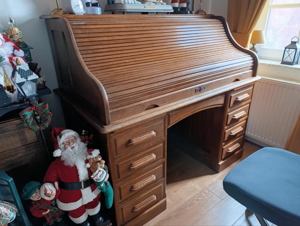 Antieke Rolbureau met veel opbergmogelijkheden, Ophalen