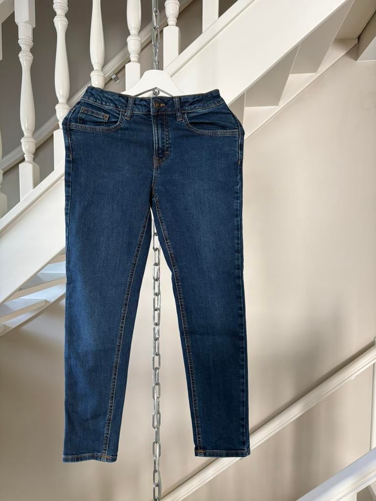 Jeans spijkerbroek middenblauw merk Mango Kids maat 152, Kinderen en Baby's, Ophalen of Verzenden, Zo goed als nieuw, Jongen, Broek