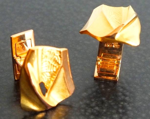 Lapponia manchetknopen 585 goud, Verzenden, Zo goed als nieuw, Goud