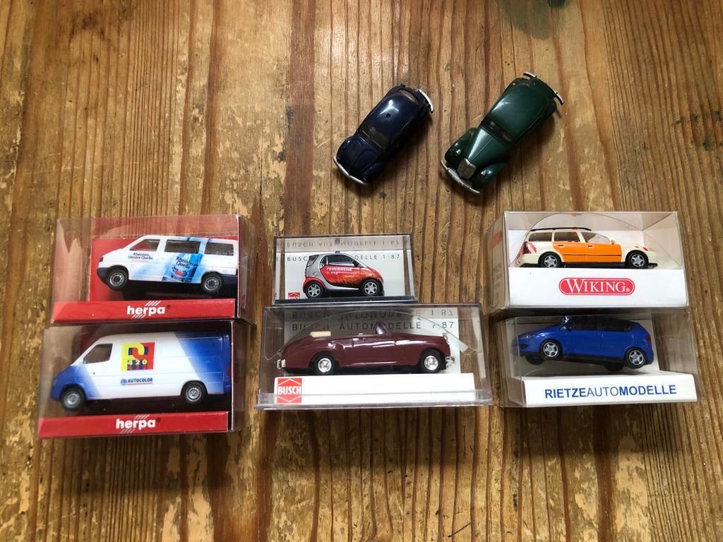 lotje 1:87 auto’s, Busch, Wiking, Rietze, Herpa, Ophalen of Verzenden, Nieuw, Auto, Wiking