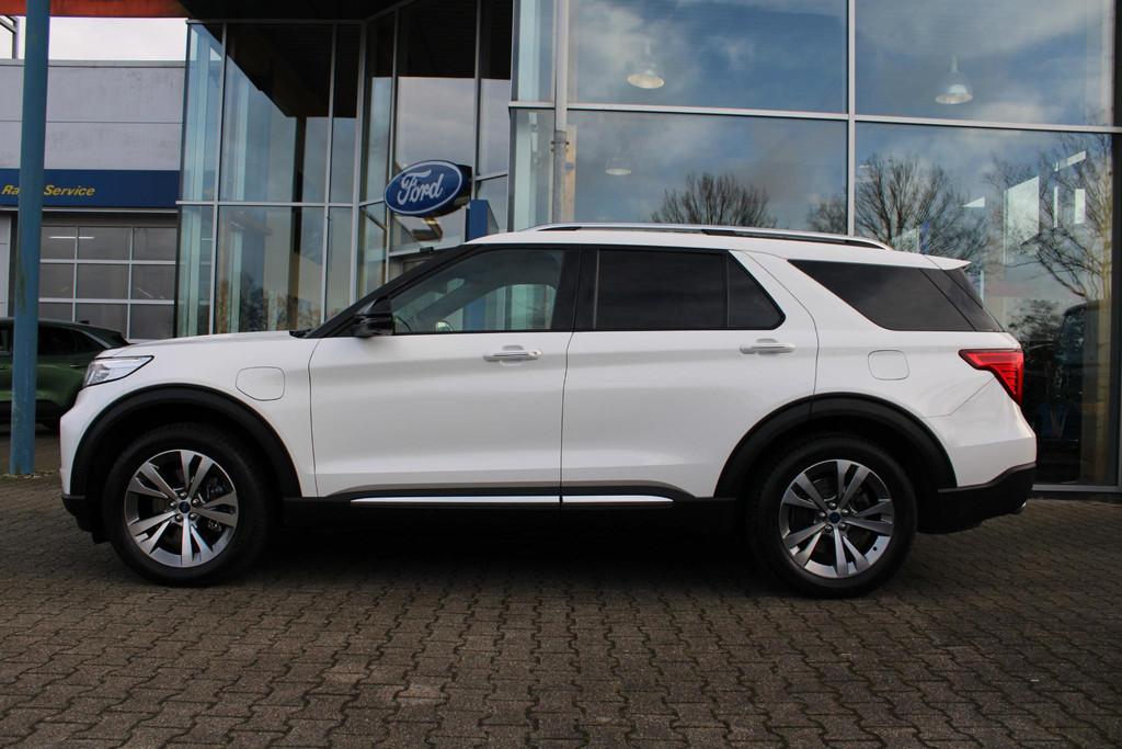 Ford Explorer 3.0 V6 EcoBoost PHEV Platinum | Trekhaak | Sto, Automaat, 14 kWh, Wit, Bedrijf