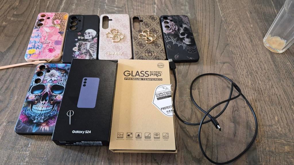 Samsung Galaxy S24 Paars gebruikte telefoon met accessoires, Ophalen, Gebruikt, Galaxy S24, Paars