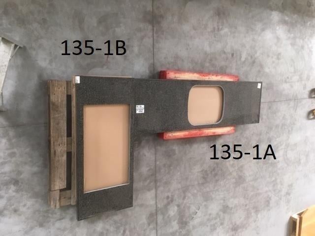 135. Aanrechtblad keukenblad Aanrechtbladen graniet, terrazo, Huis en Inrichting, Keuken | Keukenelementen, 100 tot 150 cm, Wit
