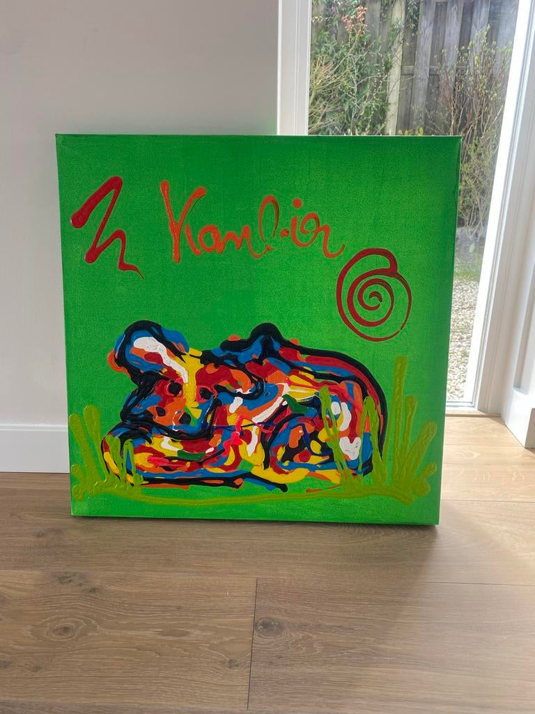 Schilderij Jacob Kanbier - Jacob koe (uniek 1/1), Antiek en Kunst, Ophalen