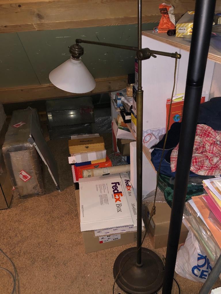 2 staande lampen, Ophalen, Gebruikt, Glas, 150 tot 200 cm