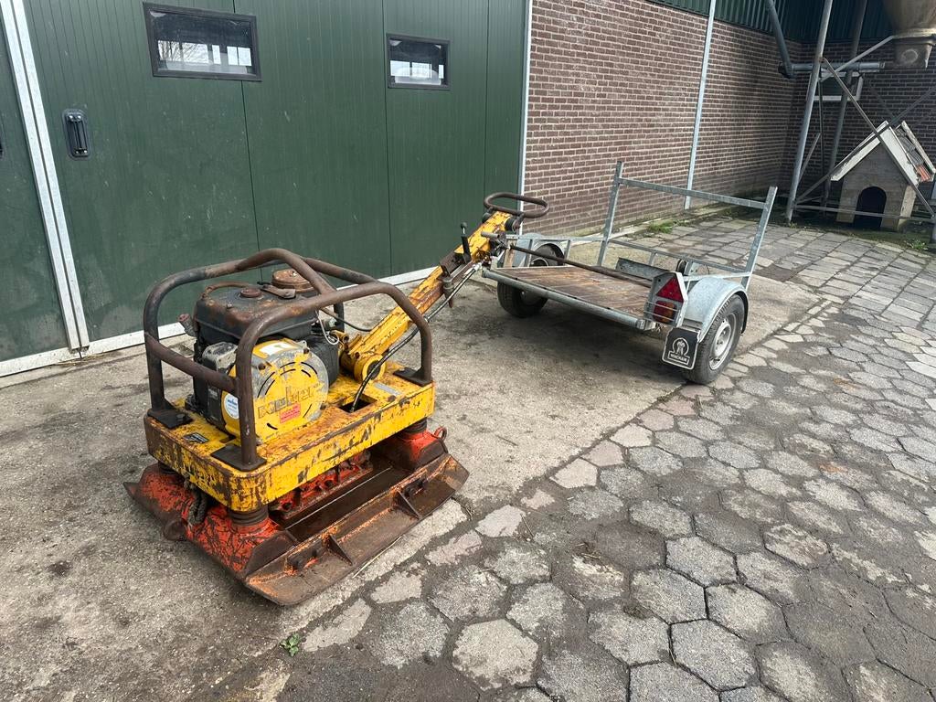 Trilplaat weber whv 6013 6tons met aanhanger, Ophalen, Gebruikt