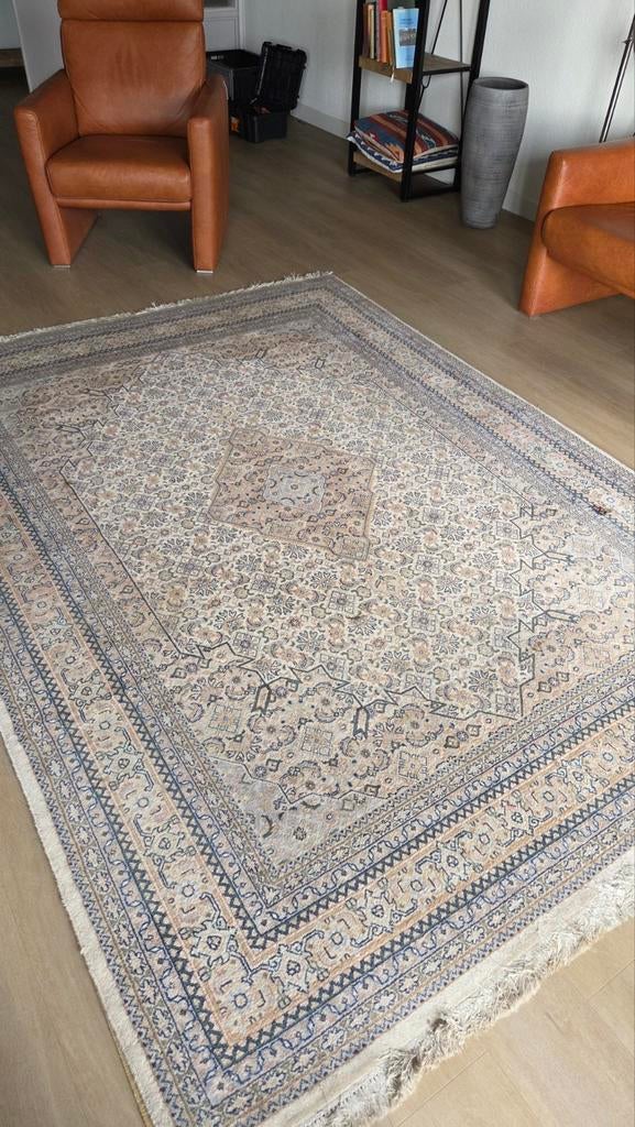 Authentiek handgeknoopt Perzisch tapijt (Nain) - 192x259cm, Ophalen, Gebruikt, 150 tot 200 cm, 200 cm of meer