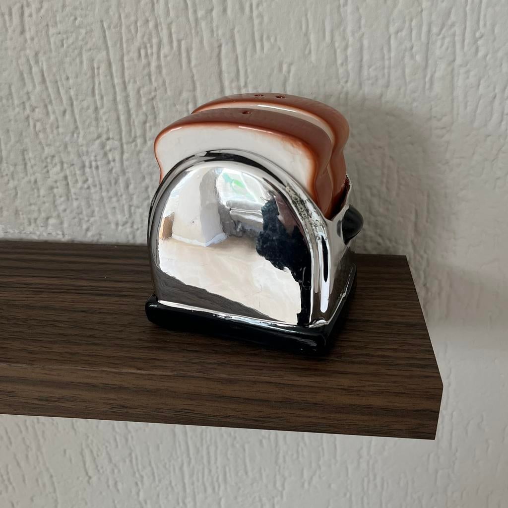 Vintage broodrooster met toast peper- en zoutstel, Antiek en Kunst, Ophalen of Verzenden