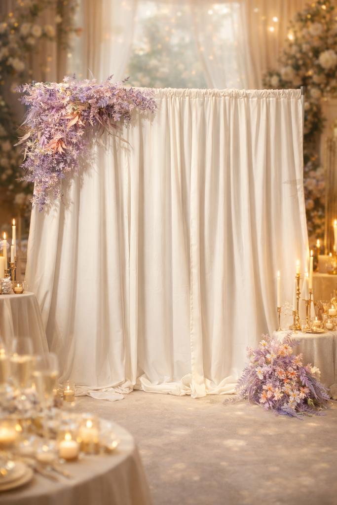 Bruiloft backdrop / ceremonie achtergrond te huur, Ophalen, Nieuw, Geboorte of Huwelijk