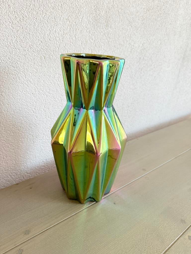 POLSPOTTEN Oily Folds vaas 32 cm, Huis en Inrichting, Woonaccessoires | Vazen, Overige kleuren, Ophalen of Verzenden, Minder dan 50 cm