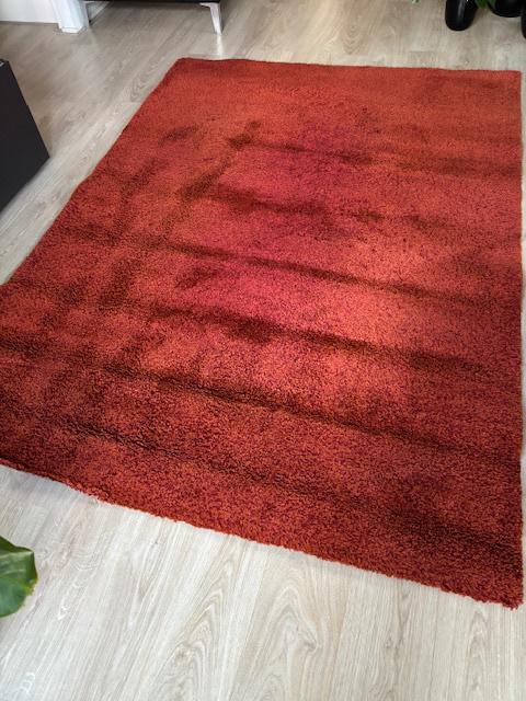 Carpet rood/bruin 170x240 cm, Ophalen, 150 tot 200 cm, 200 cm of meer, Zo goed als nieuw