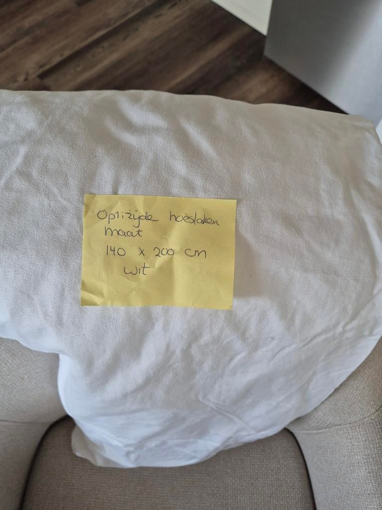 OPTIDEE, optizijde hoeslaken 140 x 200 cm wit, Ophalen of Verzenden, Tweepersoons, Wit, Hoeslaken of Sloop