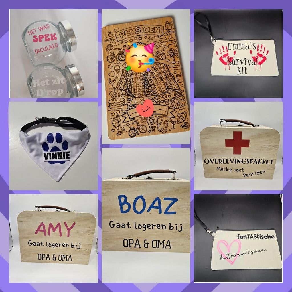 Traktatie geboorte pensioen afscheid moederdag vaderdag, Ophalen of Verzenden