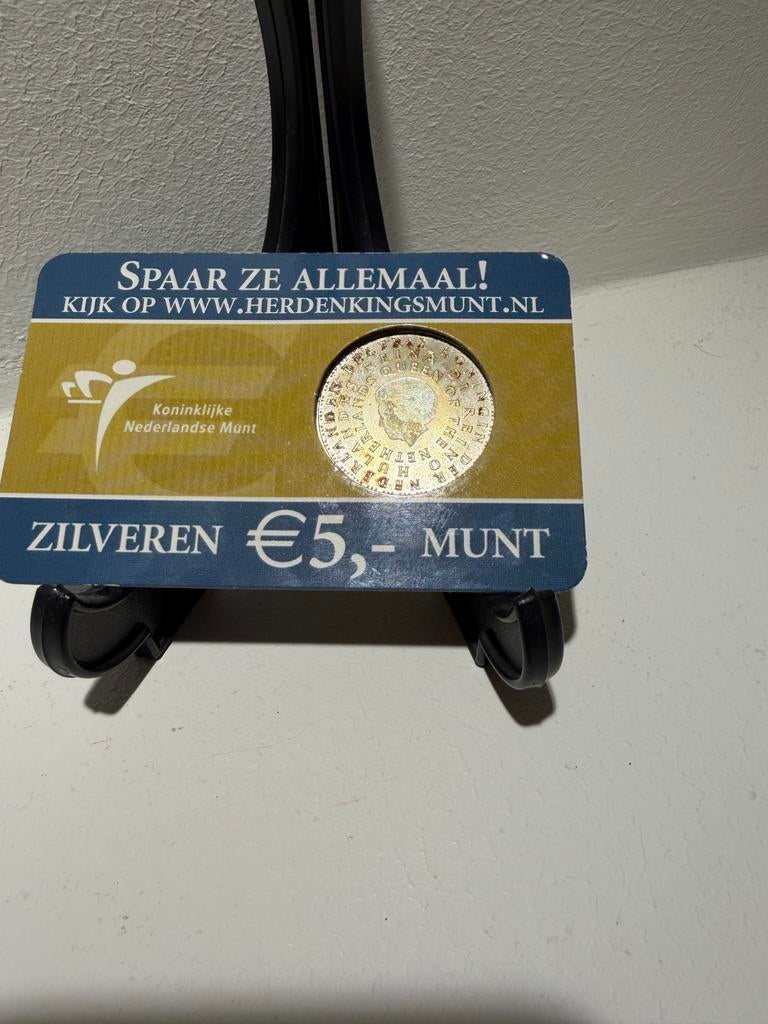 Zilveren 5 Euro Munt 2004 - Koninkrijksmunt, Verzenden, Koningin Beatrix, Zilver, Euro's