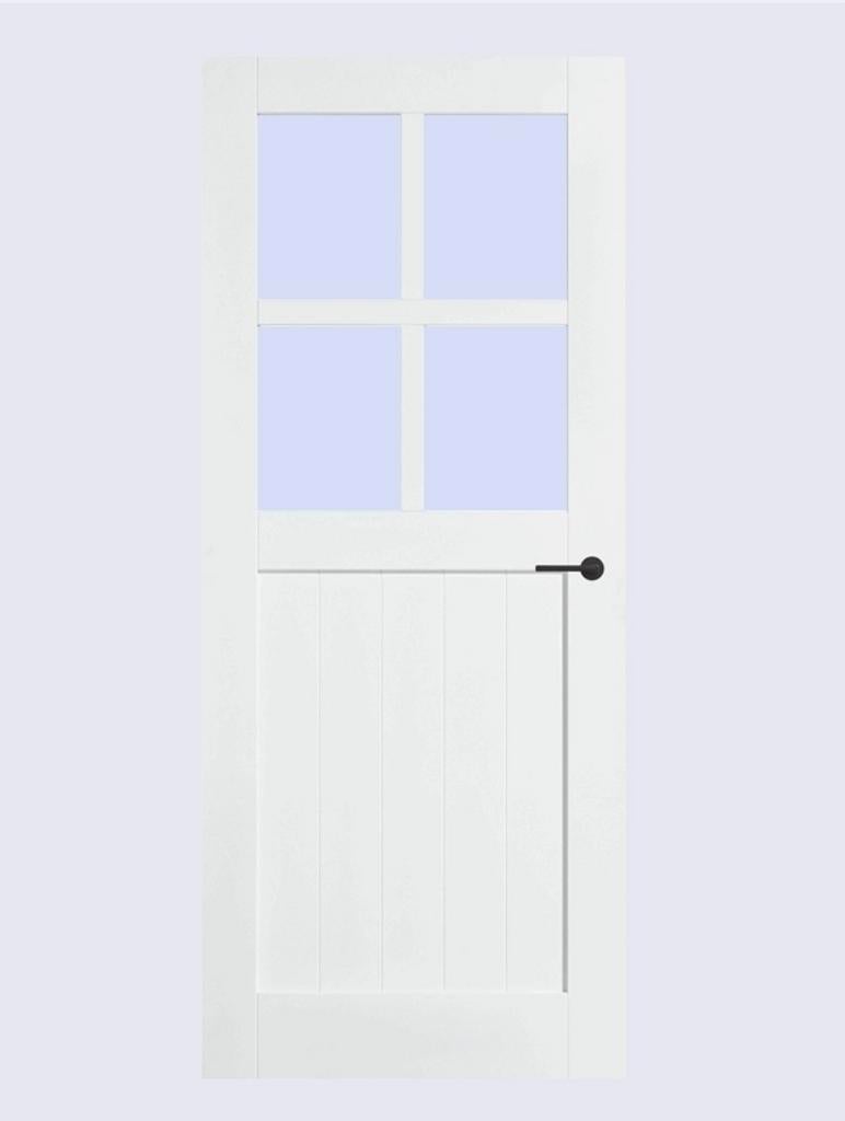 SKS 2516 skantrae barndeur met helder glas, Doe-het-zelf en Verbouw, Ophalen of Verzenden, Glas, Binnendeur, 200 tot 215 cm