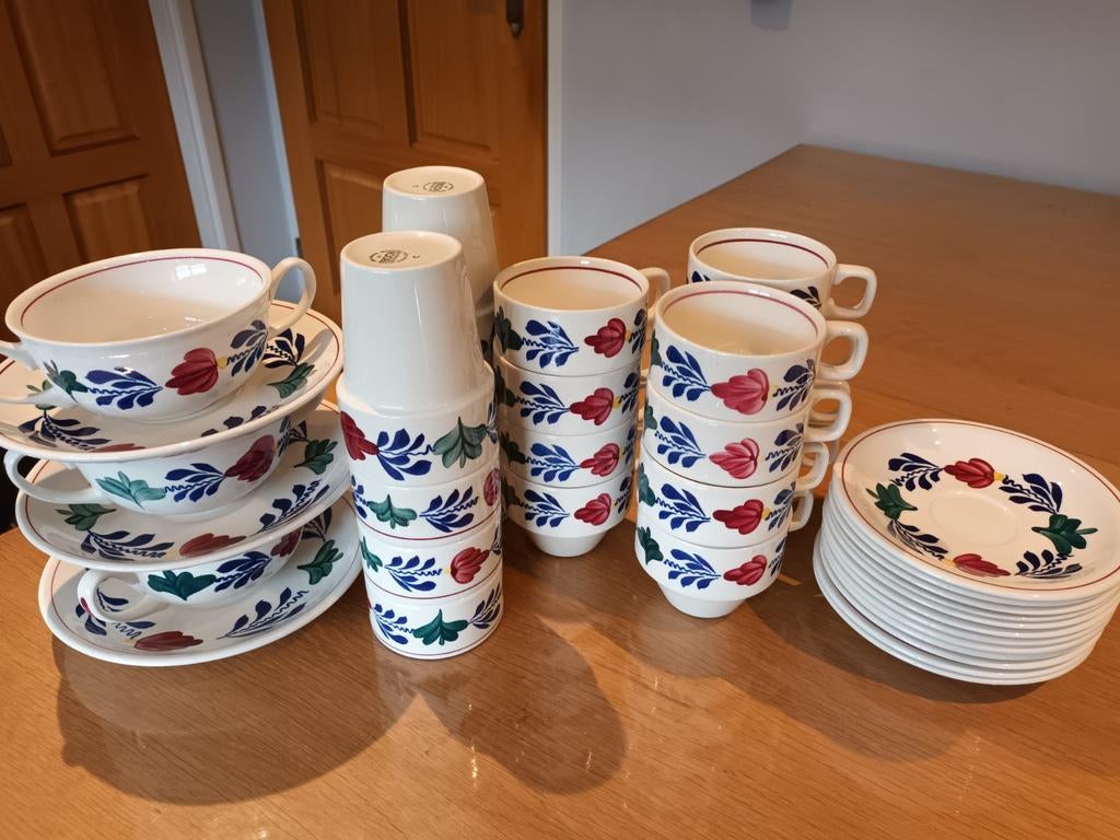 Boerenbont, Huis en Inrichting, Keuken | Servies, Ophalen, Zo goed als nieuw, Kop(pen) en/of Schotel(s), Aardewerk