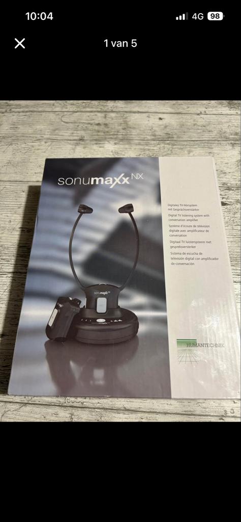 Sonumax luisterhulp met kinbeugel - Nieuw in doos, Nieuw, Over oor (circumaural), Draadloos, Ophalen