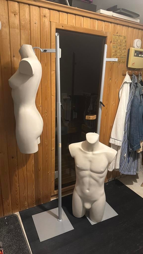 Torso, etalagefiguur man vrouw, Ophalen, Zo goed als nieuw