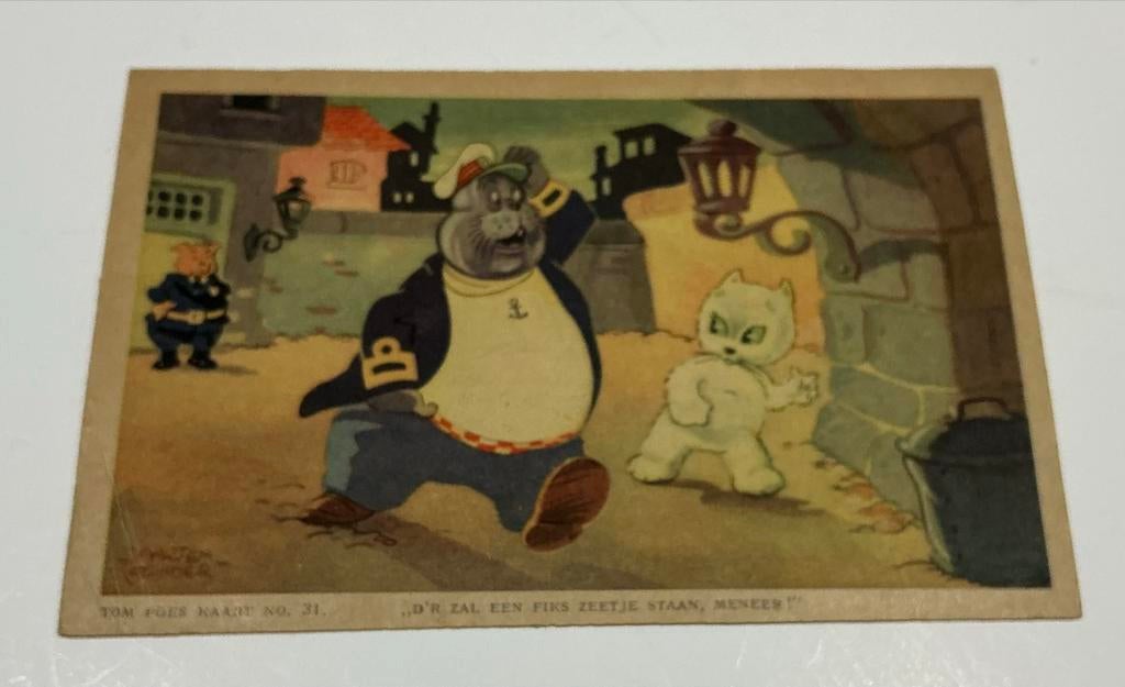 Oude Tom Poes Kaart - Serie 6, Nr. 31 - Het Verdwijneiland, Verzamelen, Ansichtkaarten | Themakaarten, Verzenden, 1940 tot 1960